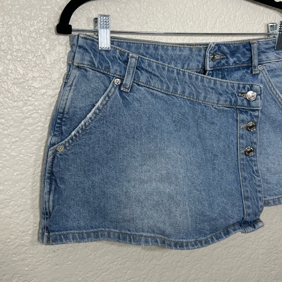 FREE PEOPLE WYNNE DENIM SKIRT SKORT Size 28 - Picture 6 of 11